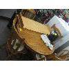 Image 1 : ROUND OAK DINING TABLE W/4 TALL CHAIRS