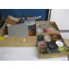 Image 1 : MISC. VINTAGE ITEMS - BELLOWS, CANDLEHOLDERS, ETC. & 2 BOXES OF COLLECTABLE ASHTRAYS