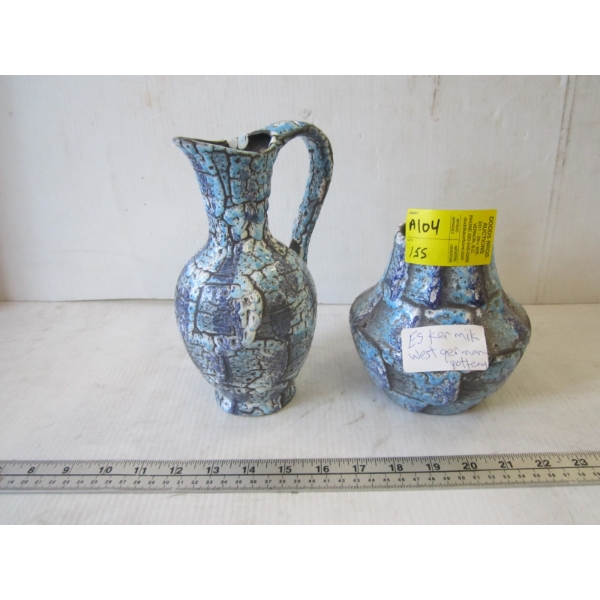 ES KERAMIK ALASKA GLAZE WEST GERMAN POTTERY