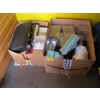 Image 1 : 2 BOXES OF MISC. KITCHEN WARE, TAPES, ETC.