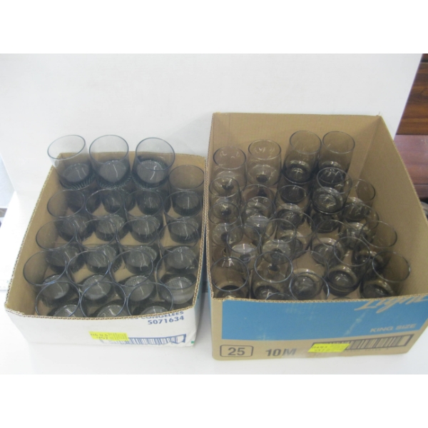 2 BOXES OF ASST. SMOKE GLASSWARE