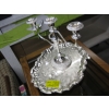 Image 2 : SILVER CANDELABRA & SERVING TRAY