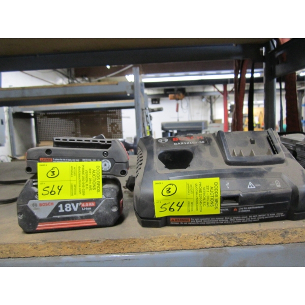 2 - 18V BOSCH BATTERIES & CHARGER