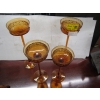 Image 2 : ITALY, COLONY, ANTIGUA ANTIQUE GLASS CANDLEHOLDERS