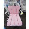 Image 2 : 2 WICKER ROCKERS & A METAL SWIVEL CHAIR W/PINK CUSHION