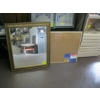 Image 2 : FRAMED MIRROR, A NEW CORKBOARD & A FOLDING CHAIR