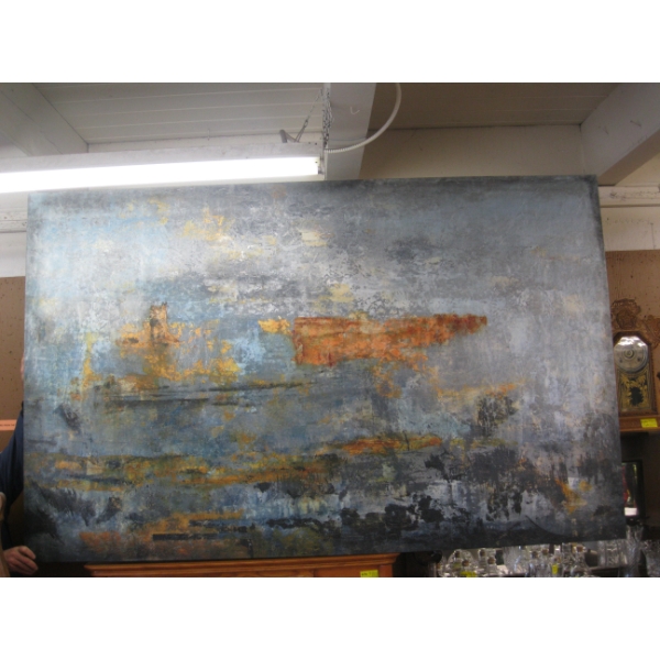 LG. ORIGINAL OIL PAINTING, APPROX. 7'X5'