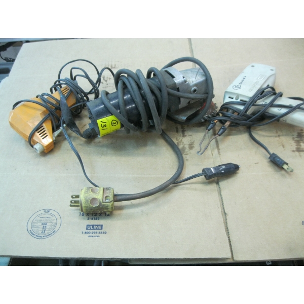 ANGLE GRINDER, AIR COMPRESSOR & SOLDERING GUN