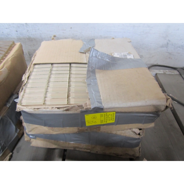 2 BOXES OF GLASS MOSAIC TILE