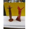 Image 1 : 2 GLASS DECORATIVE VASES