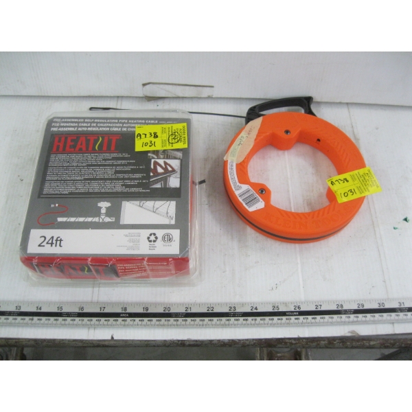 24' PIPE HEATING CABLE & A SEWAGE SNAKE