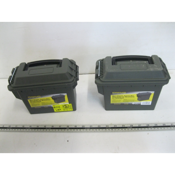 2 MINI PLASTIC AMMO BOXES