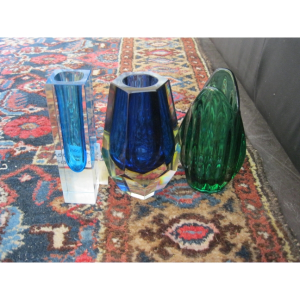 3 MURANO SOMEROSO VASES