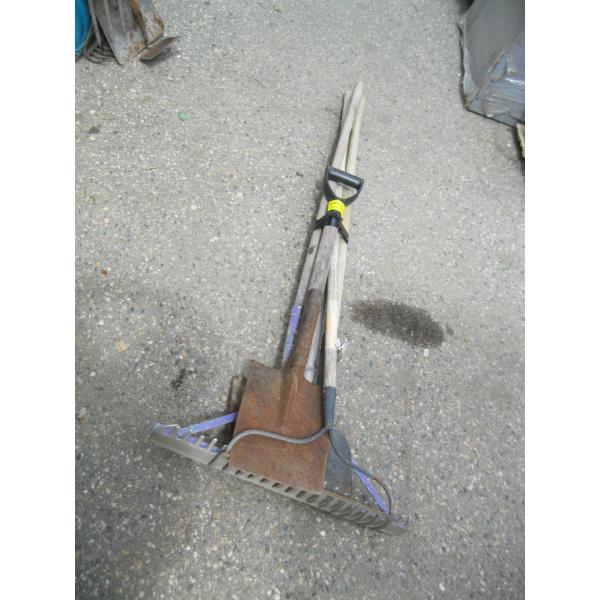 BUNDLE OF ASST. SHOVELS & RAKE