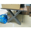 Image 4 : WOOD TOP DESK W/MATCHING 3 DRAWER, 1 DOOR CABINET