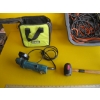 Image 2 : PLASTIC BIN OF MISC. ANGLE GRINDER, EXTENSION CORDS, ETC.