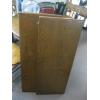 Image 6 : ROUND OAK DINING TABLE W/2 LEAVES & 3 PRESS BACK CHAIRS