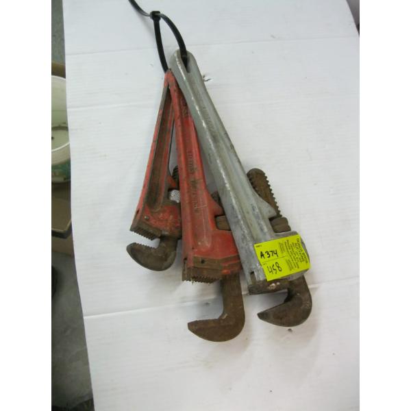 3 PIPE WRENCHES
