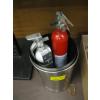 Image 1 : 2 FIRE EXTINGUISHERS & 2 SM. METAL CANS