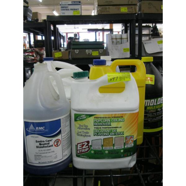 MISC. POPCORN CEILING REMOVER, MOLD KILLER, ENZYME CLEANER, ETC.