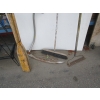 Image 2 : BUNDLE OF GARDEN TOOLS, PAIR OF WOODEN OARS & SCYTHE