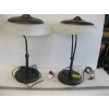Image 1 : 2 METAL BASED GLASS SIDE TABLE LAMPS
