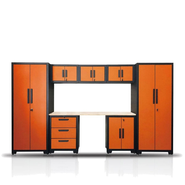 TMG INDUSTRIAL 8 PIECE GARAGE CABINET COMBO WORKBENCH/STATION