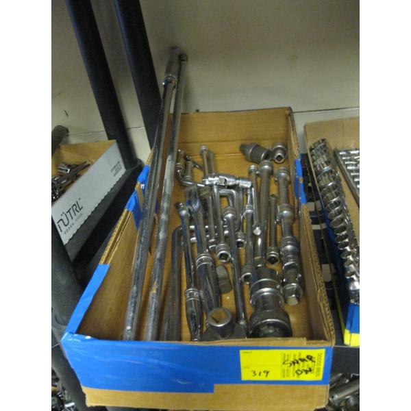 ASST. SNAP ON RATCHETS, EXTENSIONS, SWING BARS, ETC.