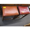 Image 1 : SET OF 4 DIFFERENT COLORED TOPPED UPHOLSTERED STOOLS