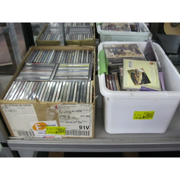 BOX & BIN OF ASST. CDs