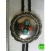 Image 1 : SILVER, CORAL & TURQUOISE NAVAJO BOLO TIE