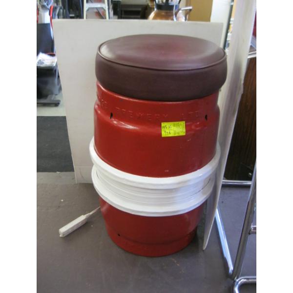 PAINTED KEG STOOL BY 6 LETHBRIDGE BREWERY LTD.