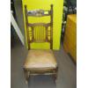Image 1 : TALL BACK CARVED PADDED SEAT ANTIQUE ROCKING CHAIR