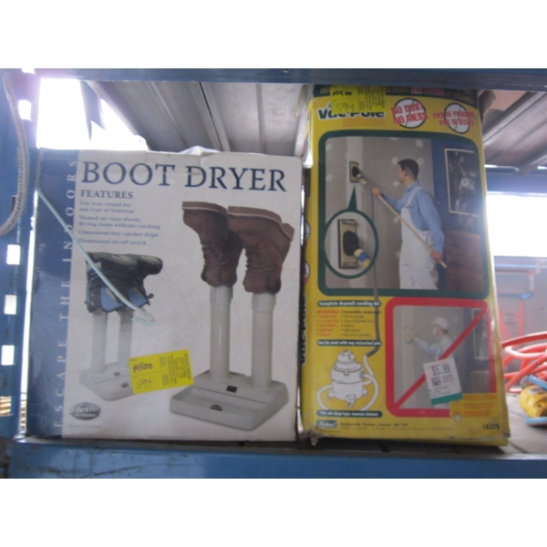 VACUUM SANDING ACCESSORY & A BOOT DRYING RACK