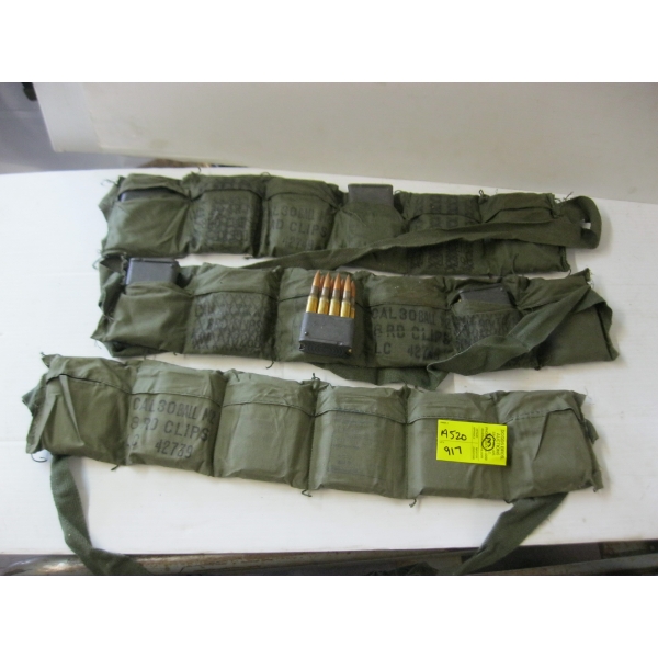 3 SHELL BELTS W/30-06 8 ROUND CLIPS 
