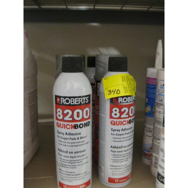 2 CONTAINERS OF CAP 'N CRACK SEAL & 2 CONTAINERS OF QUICK BOND SPRAY ADHESIVE