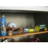 Image 1 : MISC. WOODEN CAR, IRON TRACTOR, ETC.