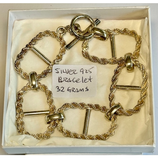 SILVER .925 BRACELET, 32G