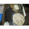 Image 4 : 2 BOXES OF MISC. MICROWAVE PANS, MIXING BOWLS, WINEGLASSES, ETC.