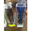Image 4 : 3 DECORATIVE VASES - GREEN & BLUE MURANO GLASS - 1 IS DAMAGED