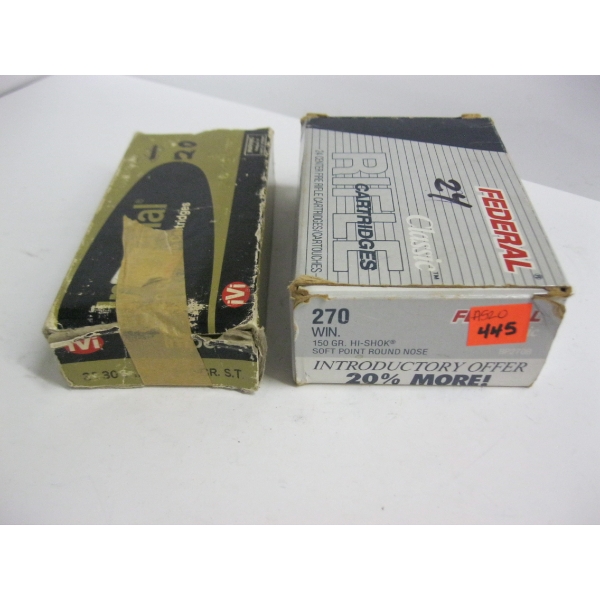 MISC. AMMO:IMPERIAL 30-30WIN|FEDERAL .270WIN 150GR|1X20, 1X30 CARTRIDGES