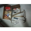 Image 3 : 3 BOXES OF MISC. TOOLS, AXE HEADS, HAMMERS, PIPE WRENCHES, ETC.