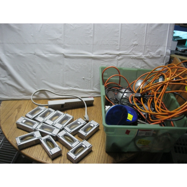 MISC. FLOODLIGHTS, EXTENSION CORDS, ETC.