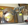 Image 1 : ASIAN BRASS DRUM & ARTIFICIAL TREE