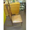 Image 2 : TALL BACK CARVED PADDED SEAT ANTIQUE ROCKING CHAIR