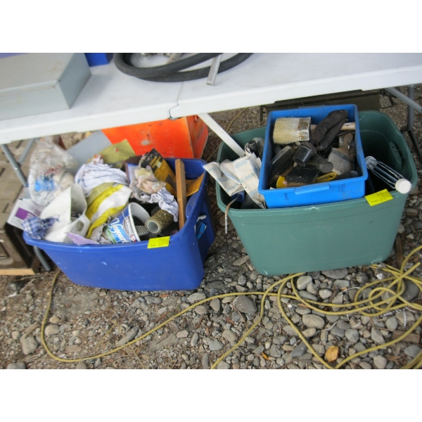 2 BINS OF ASST. PAINTING SUPPLIES