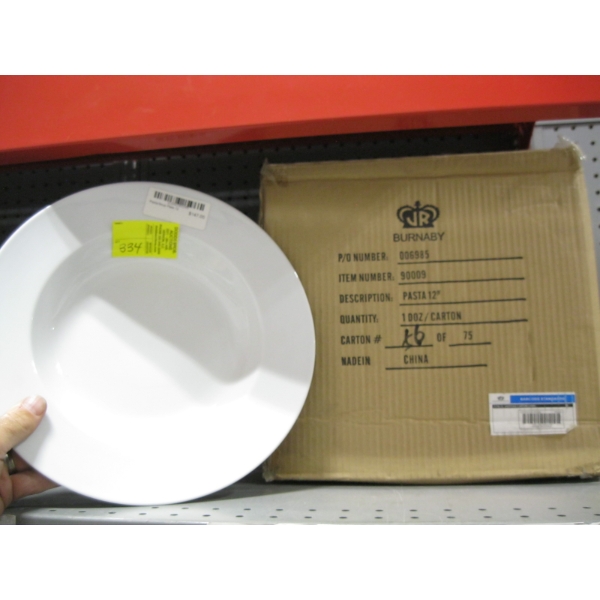 1DZ. 12" WHITE PASTA/SOUP PLATES