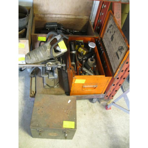 LG. LOT OF VALVE GRINDING TOOLS & ACCESS., INCLUDING 3 POWER UNITS - VARIOUS RPM
