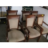 Image 1 : SET OF 6 WOOD FRAMED UPHOLSTERED DINING CHAIRS