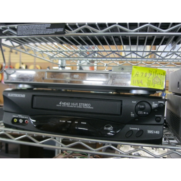 KURA DVD PLAYER & ELECTROHOME 4 HEAD VHS PLAYER